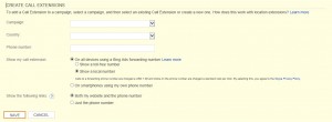 Bing Ads Call Forwarding