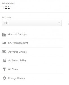 Google analytics account level
