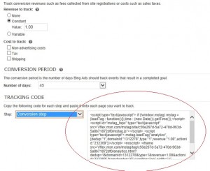 Bing Ads Conversion Tracking Code