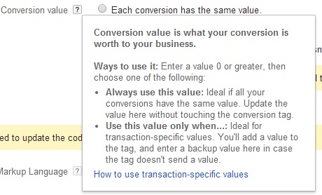 Conversion value